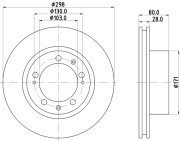 MDC1145 MINTEX brzdový kotúč MDC1145 MINTEX