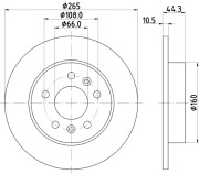 MDC785 Brzdový kotouč MINTEX