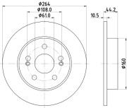 MDC875 Brzdový kotouč MINTEX