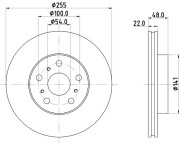 MDC717 Brzdový kotouč MINTEX