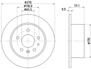 MDC1069 Brzdový kotouč MINTEX