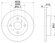 MDC1231 Brzdový kotouč MINTEX