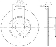 MDC1121 Brzdový kotouč MINTEX