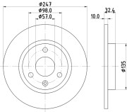 MDC762 MINTEX brzdový kotúč MDC762 MINTEX