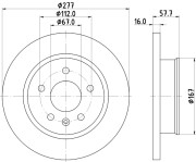 MDC914 Brzdový kotouč MINTEX