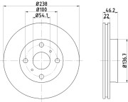 MDC894 MINTEX brzdový kotúč MDC894 MINTEX