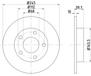 MDC1155 Brzdový kotouč MINTEX