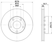 MDC1197 Brzdový kotouč MINTEX