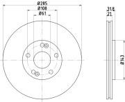 MDC872 Brzdový kotouč MINTEX