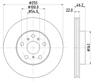 MDC893 Brzdový kotouč MINTEX