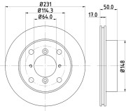 MDC791 Brzdový kotouč MINTEX