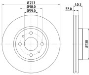 MDC1084 Brzdový kotouč MINTEX