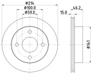 MDC861 Brzdový kotouč MINTEX