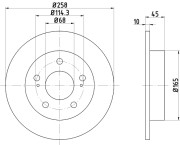 MDC862 Brzdový kotouč MINTEX