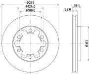 MDC817 MINTEX brzdový kotúč MDC817 MINTEX