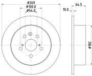 MDC883 Brzdový kotouč MINTEX