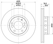 MDC1212 Brzdový kotouč MINTEX