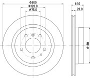 MDC1257 Brzdový kotouč MINTEX