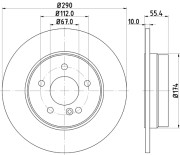 MDC854C Brzdový kotouč MINTEX