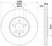 MDC915 Brzdový kotouč MINTEX