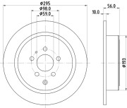 MDC838 Brzdový kotouč MINTEX