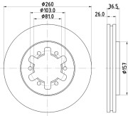 MDC689 Brzdový kotouč MINTEX