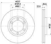 MDC738 Brzdový kotouč MINTEX