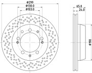 MDC1283 MINTEX brzdový kotúč MDC1283 MINTEX