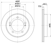 MDC1014 Brzdový kotouč MINTEX