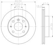 MDC1032 MINTEX brzdový kotúč MDC1032 MINTEX