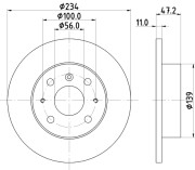 MDC634 Brzdový kotouč MINTEX