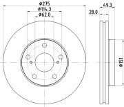 MDC898 Brzdový kotouč MINTEX