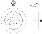 MDC846 Brzdový kotouč MINTEX