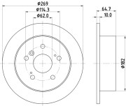 MDC897 Brzdový kotouč MINTEX