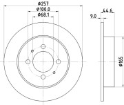 MDC1055 Brzdový kotouč MINTEX