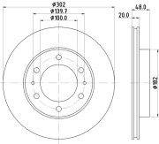 MDC879 Brzdový kotouč MINTEX