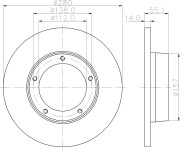 MDC752 MINTEX brzdový kotúč MDC752 MINTEX