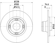 MDC1012 Brzdový kotouč MINTEX