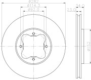 MDC819 Brzdový kotouč MINTEX