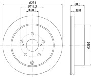 MDC886 Brzdový kotouč MINTEX