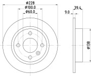 MDC792 Brzdový kotouč MINTEX