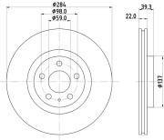 MDC1003 Brzdový kotouč MINTEX