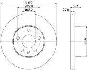 MDC1047 Brzdový kotouč MINTEX