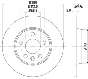 MDC1525 Brzdový kotouč MINTEX