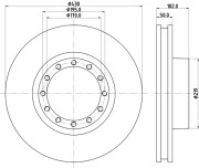 MDC1246 Brzdový kotouč MINTEX