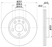 MDC992 Brzdový kotouč MINTEX