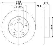 MDC831 Brzdový kotouč MINTEX