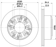 MDC995 Brzdový kotouč MINTEX