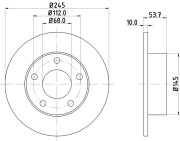 MDC1358 Brzdový kotouč MINTEX