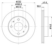 MDC1041 Brzdový kotouč MINTEX